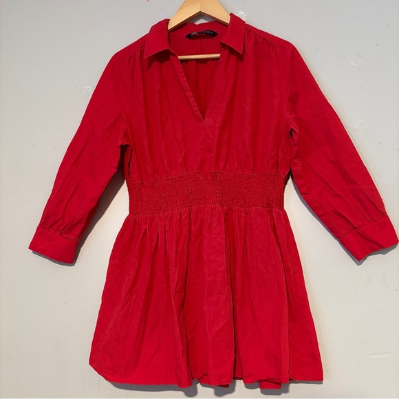 Zara Scarlet Mini Dress 100% cotton - Picture 3 of 16